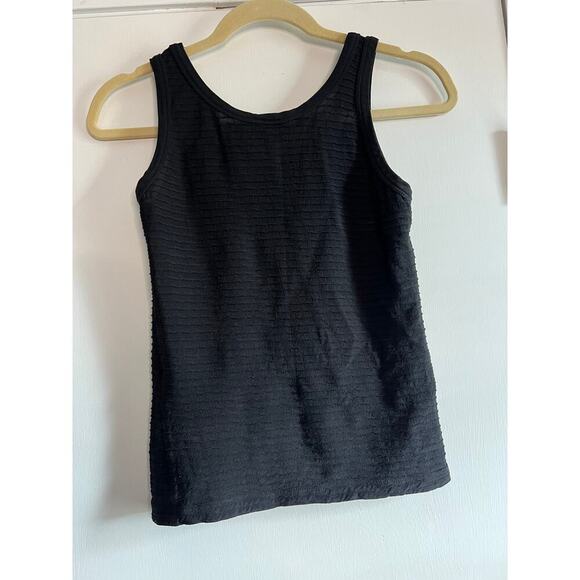 Armani V Neck Shell Sleeveless Black Top Sz 6 - Picture 3 of 4